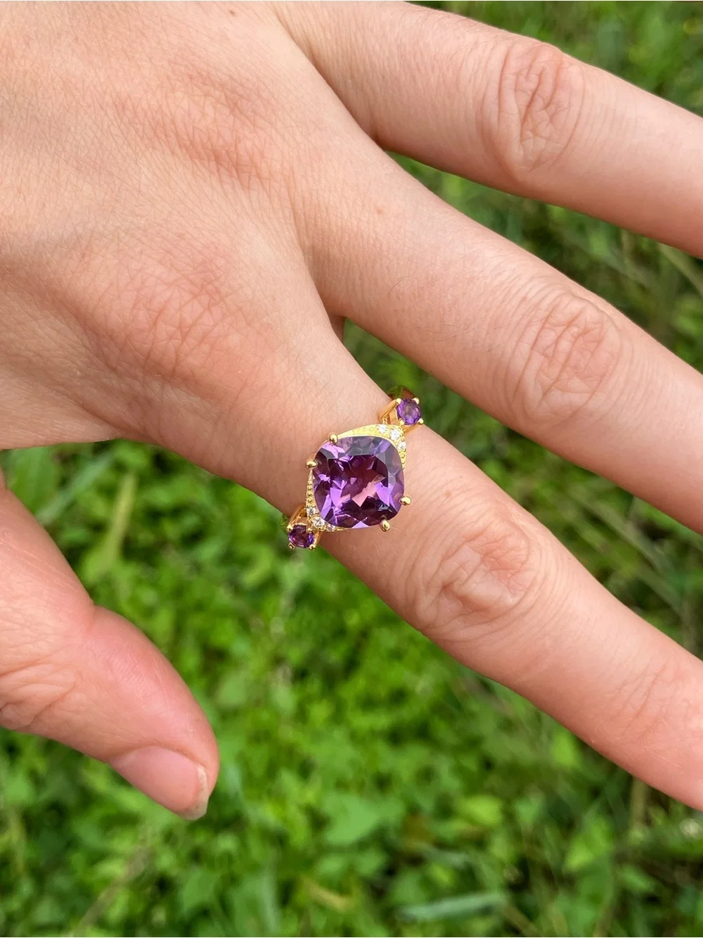 Brazilian Amethyst Ring Size 9